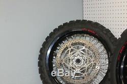 06-17 Suzuki DRZ400SM Wheel Set With Tires And Brake Rotors (P-38)