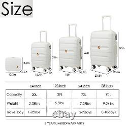 14''2024''28 Trolley Case Hardside Lightweight Spinner Luggage Bag Set Suitcase