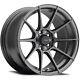 15x7 +35 Advanti Racing Storm S1 4x100 Matte Grey Wheels (set Of 4)