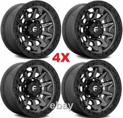 17 Fuel Covert Anthracite Wheels Rims Tires Gripper At 285 70 17 Fit Trd Set