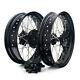 17'' X 17'' Mx Black Hubs Wheels Rims Set For Suzuki Drz400 00-04 Drz 400 E S Sm