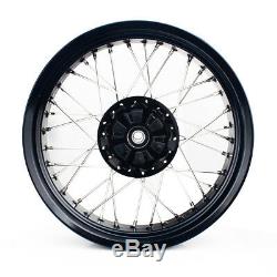 17'' x 17'' MX Black Hubs Wheels Rims Set for Suzuki DRZ400 00-04 DRZ 400 E S SM