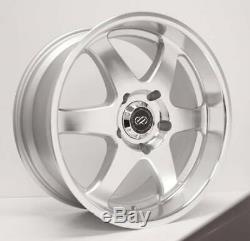 17x8 Enkei ST6 5x127 10 Silver Machined Wheels Rims Set(4)