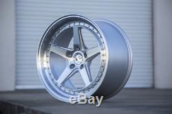 18 Aodhan Wheels DS05 Silver Machined Face 18x9.5 / 18x10.5 +22 5x114.3 (Set 4)