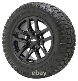 18 Chevrolet Silverado 1500 Gloss Black Wheels Rims Tires Factory Oem Set 5912