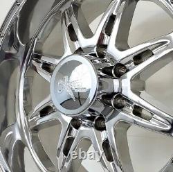 18 Chrome Wheels Rims Tires 35 12.50 18 Mt 2500 3500 Sierra Silverado 8
