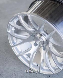18 ESR SR12 Wheels 18x9.5 +22 5x120 Concave Machined Silver (Rims Set of 4)