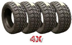 18 Polished Aluminum Wheels Rims Tires 33 12.50 18 Mt Mud Lt C/k Set