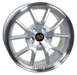 18 inch Silver Machined Wheels 3810 SET Fit 1994-2004 Ford Mustang FR500 Rims