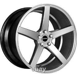 18x8 Silver Machine Wheels Strada S35 Perfetto 5x114.3 40 (Set of 4) 72.6