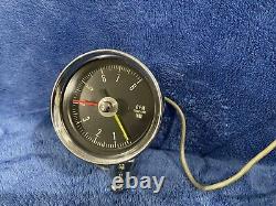 1960's Stewart Warner 977J Pedestal Tachometer & 990B Ignition Monitor Works