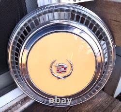 1970's OEM Cadillac Eldorado Wheel Hubcap Cover Crest Emblem (SET 4) VGC