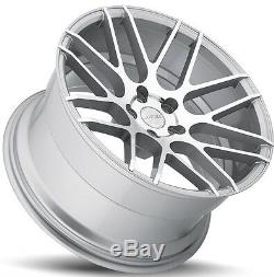 19 Silver Ground Force GF7 Concave Staggered Wheels Fit BMW E46 M3 Rims Set (4)
