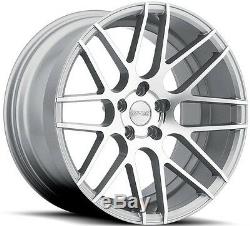 19 Silver Ground Force GF7 Concave Staggered Wheels Fit BMW E46 M3 Rims Set (4)