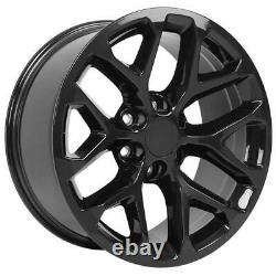 20 Black 5668 Rims Goodyear Tires TPMS SET Fits Silverado Tahoe CV98 20x9