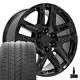 20 Black 5913 Nzt Wheels & Goodyear Tires Tpms Set Fit Suburban Tahoe Silverado
