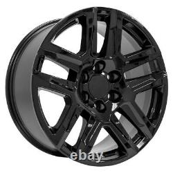 20 Black 5913 NZT Wheels & Goodyear Tires TPMS Set Fit Suburban Tahoe Silverado