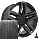 20 Black With Tint 5911 Wheels, Goodyear Tires & Tpms Set Fits Tahoe Silverado