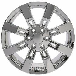 20 Chrome 5409 Wheels, Goodyear Tires, TPMS, Lugs Set Fit Cadillac Chevy GMC