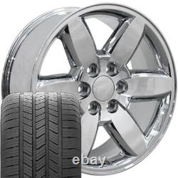 20 Chrome 5420 Wheels & Goodyear Tires Set Fit Sierra Yukon