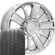 20 Chrome 5653 Wheels & Goodyear Tires Set Fits Silverado Tahoe Suburban