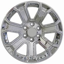 20 Chrome 5661 Wheels, Tires & TPMS Set Fit Escalade Sierra Yukon