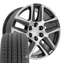 20 Gunmetal 5913 Wheels & Bridgestone Tires Set Fits Escalade Sierra Yukon