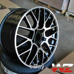 20 Inch Black Machined Wheels Fit Porsche Macan 20x9.0 / 20x10 5x112 Mesh Set 4