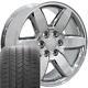 20 Inch Rims 5420 Wheels & Goodyear Tires Set Fit Sierra Yukon