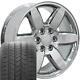 20 Inch Rims 5420 Wheels & Goodyear Tires Set Fit Silverado Tahoe