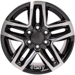 20 Mach'd Black 5911 Wheel & Goodyear Tires Set Fit Escalade Sierra Yukon