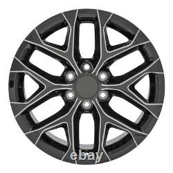 20 Milled Black Snowflake Wheels Goodyear Tire TPMS Set Fits Silverado Tahoe