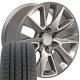 20 Silver 5919 Wheels & Bridgestone Tires Set Fits Yukon Sierra Ltz 20x9
