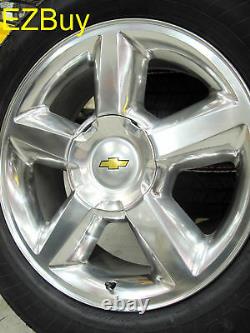 20 Suburban Tahoe Factory Polished Wheels Goodyear Tires 5308 Comleate New Set