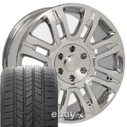 20 Wheel Tire SET Fit Ford Expedition Style Chrome Rims 3788 GY Tires