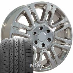 20 Wheel Tire SET Fit Ford Expedition Style Polished Rims 3788 GY Tires