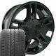 20 Wheel Tire Set Fit Ford F150 Harley Style Black Rims Gy Tires