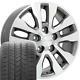 20 Wheel Tire Set Fit Toyota Tundra Style Silver Rims Mach'd 69533 Gy Tires