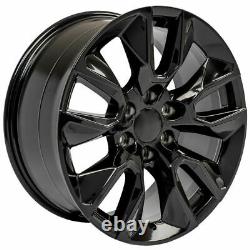 20 Wheels & Bridgestone Tires TPMS SET Fits Silverado RST CV32 Black 20x9