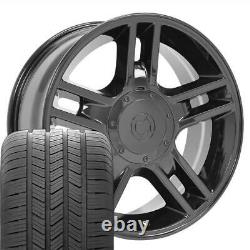 20 in Black 3410 Wheels & Goodyear Tires SET Fit Ford F150 20x9 Harley style