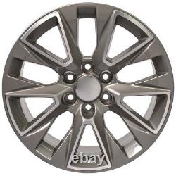 20 inch Silver 5919 Rims & Bridgestone Tires SET Fits Yukon Sierra LTZ 20x9