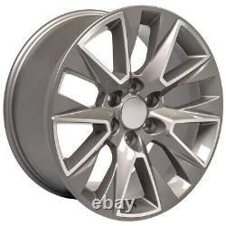 20 inch Silver 5919 Rims & Bridgestone Tires SET Fits Yukon Sierra LTZ 20x9