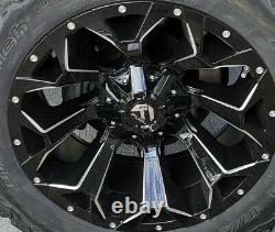 20x10 Fuel D546 Black Assault Wheels 5x51/2 or 5x150 Toyota Tundra. Set of 4