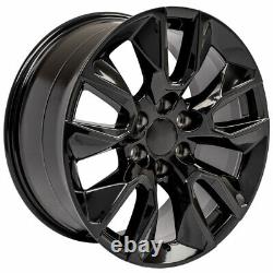 20x9 23377015 Gloss Black Wheel, Goodyear Tire, TPMS SET Fits 2019 GMC Sierra