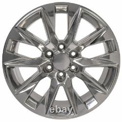 20x9 5920 Polished Wheel, BDA Tire, TPMS SET fit GMC Yukon 1500 LTZ Rims