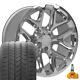 20x9 Chrome 5668 Wheels Goodyear Tires Tpms Set Fit Chevy Silverado Tahoe