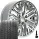 20x9 Chrome 5906 Wheels & Goodyear Tires Set Fit Gmc Sierra Yukon