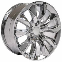 20x9 Chrome 5916 Rims & Goodyear Tires SET Fit Silverado Tahoe 2337622