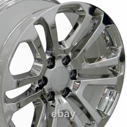 20x9 Wheel Tire SET Fit Sierra Chrome Rims withTires 4741
