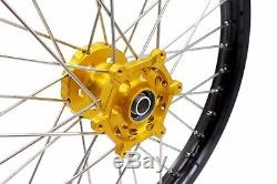 21/18 Complete Enduro Wheels Rims Set for Suzuki DRZ400 DRZ400S DRZ400E DRZ400SM